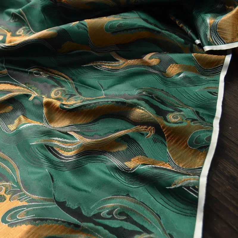 Weaving Brocade Jacquard Fabric Ethnic Style Clothing Pure Polyester Material Wholesale Cloth DIY Apparel Sewing By Meters