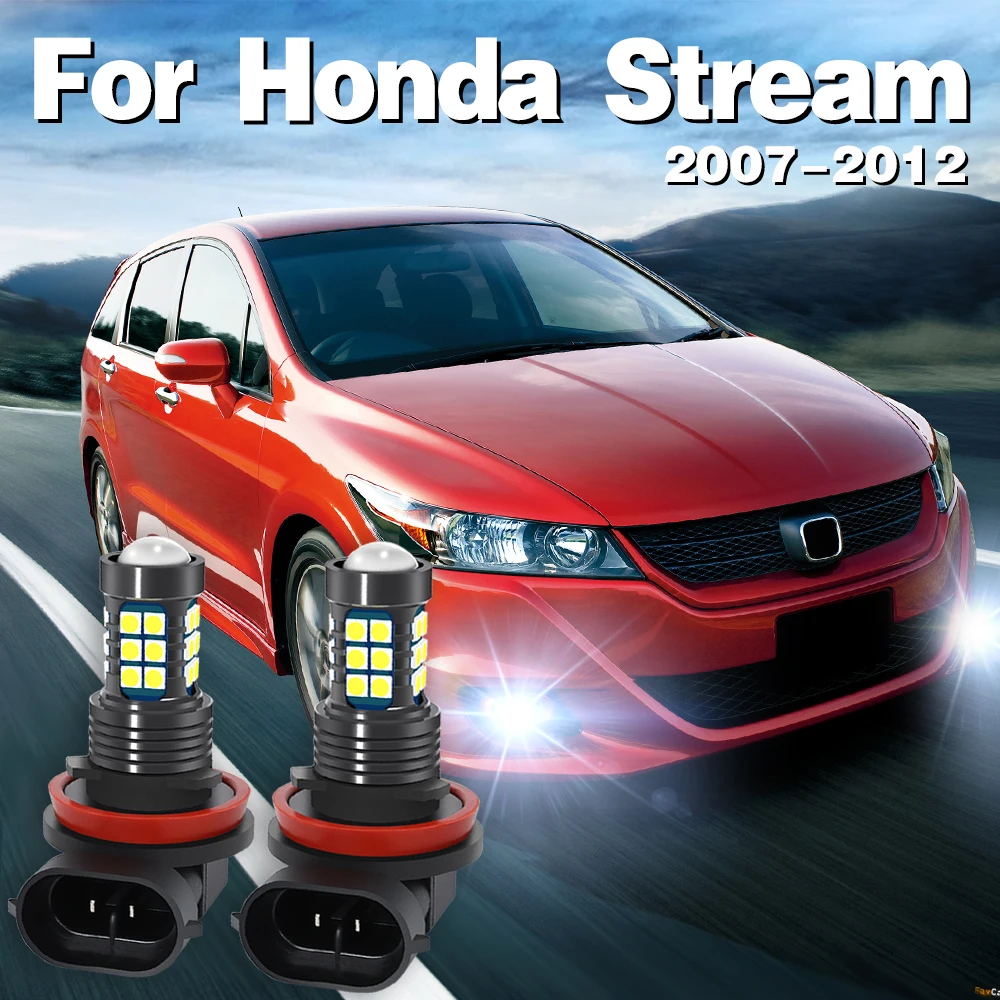 LED Front Fog Lamp Car Light Bulb For Honda Stream 2007 2008 2009 2010 2011 2012 Accessories