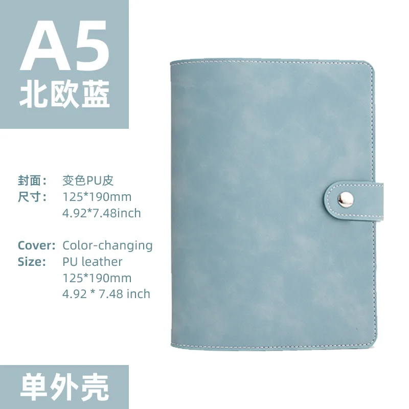 

Новый кожаный блокнот формата А5 с 6 кольцами — многоразовый из искусственной кожи с карманами, разделителями, сменной бумагой, переплет из ПВХ, экономия денег