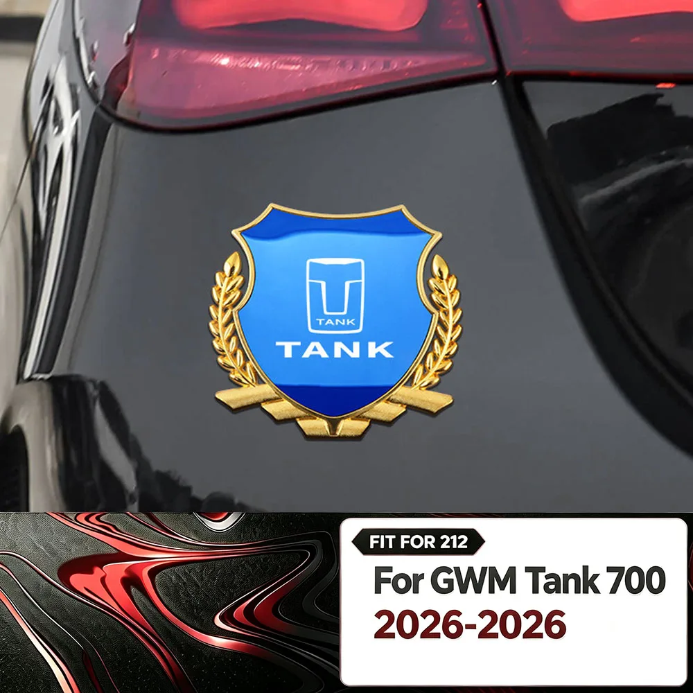 For GWM Tank 700 2026 Wheat Ear Side Badge Emblem Metal Body Decal Trim Premium Exterior Modification Custom Auto Accessories