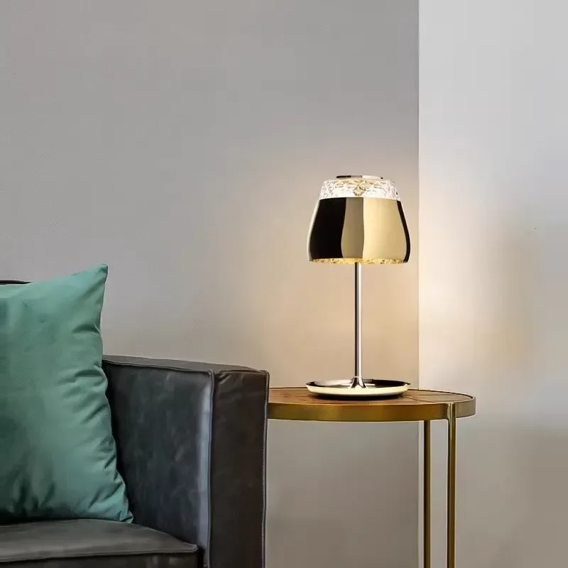Nordic Modern LED Table Lamp Glass Shade Simple Designer Desk Light for Bedroom Bedside Home Decor Restaurant Lighting