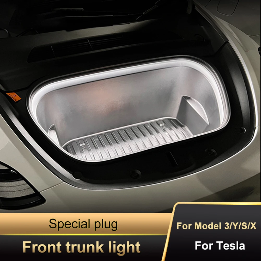 

Car Front Trunk Frunk LED Surround Light Strip Modified Lighting For Tesla Model 3 Y S X 2021 Waterproof Flexible Silicone Light