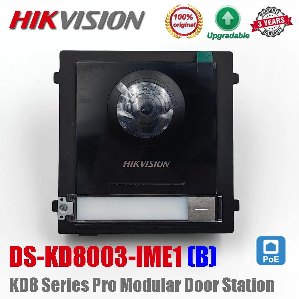 Hikvision 2MP IR HD Fish Eye DS-KD8003-IME1(B) стандартный POE модуль видеодомофона модульная дверная станция дверной звонок Главный блок