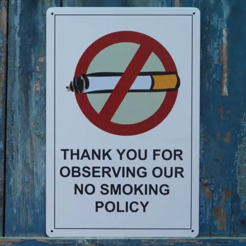 NO SMOKING POLICY Metal Tin Signs Home Office Wall Poster Plaque Plate