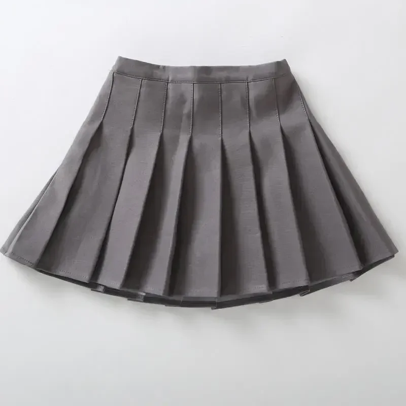 Children Summer Girls Mini Skirts Vintage Pleated Skirt Korean Tennis Skirts Short Student Uniform Skirts White Black