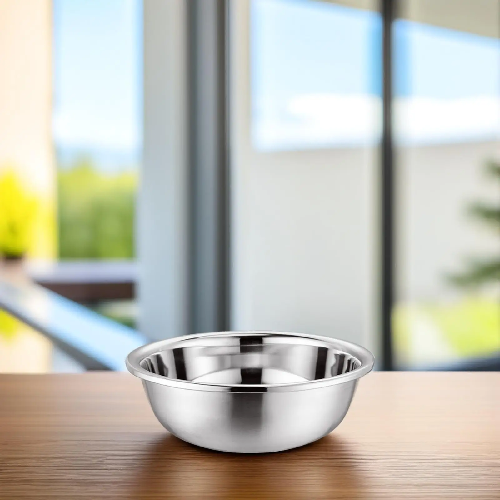 Stainless Steel Basin Soup Bowl Home Tableware Kitchen Prep Bowl Wash Vegetable Salad Reusable Durable Stackable Store