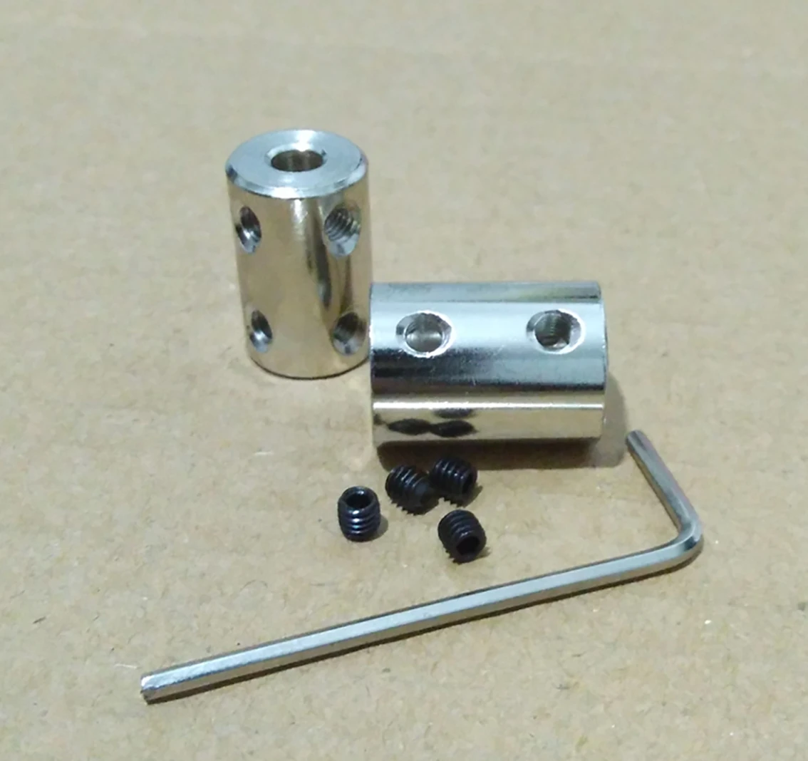 1 pièce 45 #   Accouplement d'arbre de moteur rigide en acier, coupleur 4/5/6/8/10mm, adaptateur de manchon de connecteur de Transmission pour bateau, modèle de voiture, avion