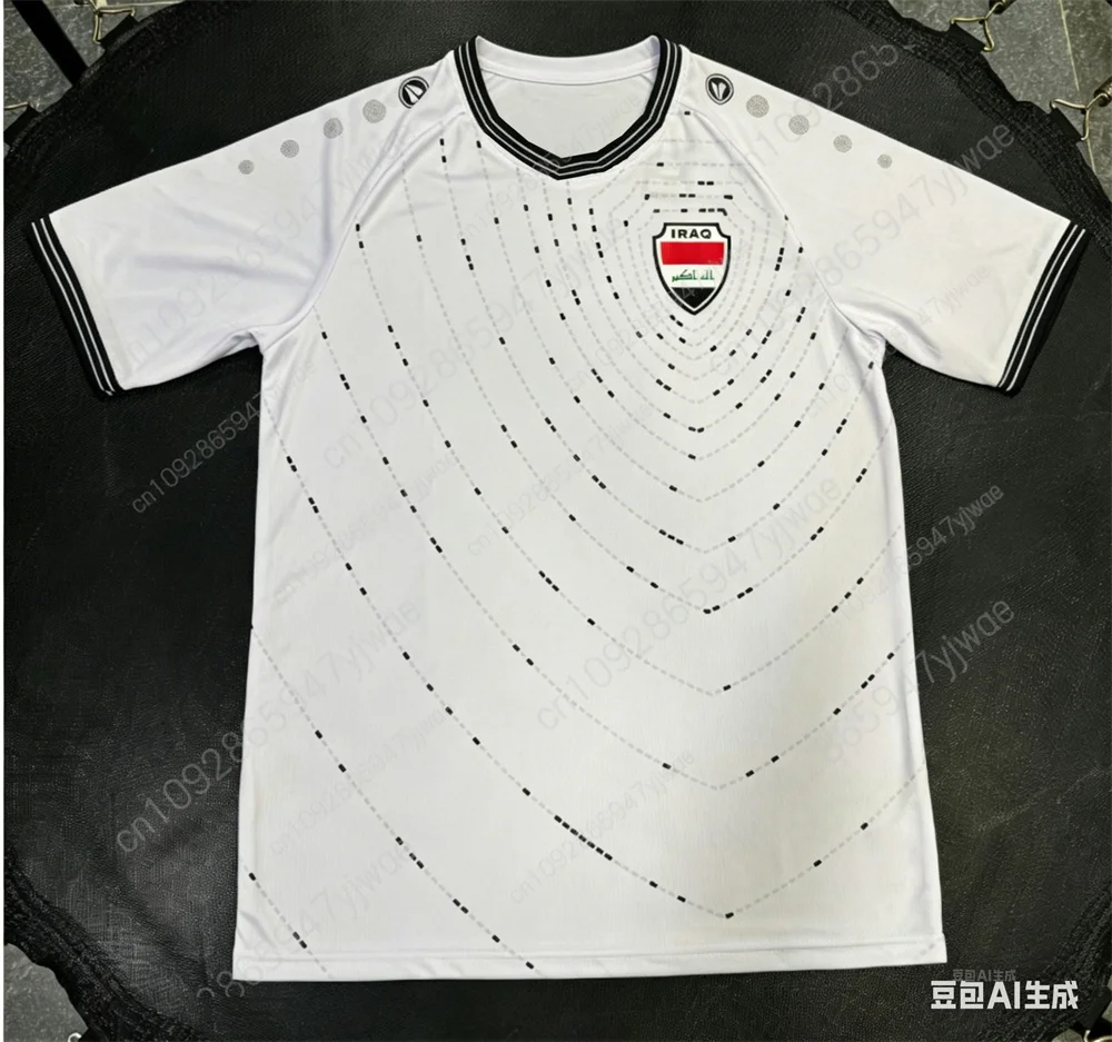 2026 Iraq Home Football Jersey Lightweight Breathable Sportswear Top 3D Printed Short Sleeve Summer Men's T-shirt Kid's T-shirt