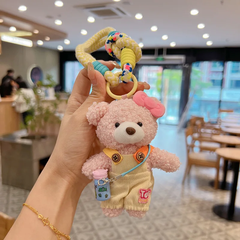 chaveiro-de-pelucia-urso-cacheado-fofo-com-laco-e-corda-trancada-colorida-acessorio-de-bolsa-adoravel-para-meninas