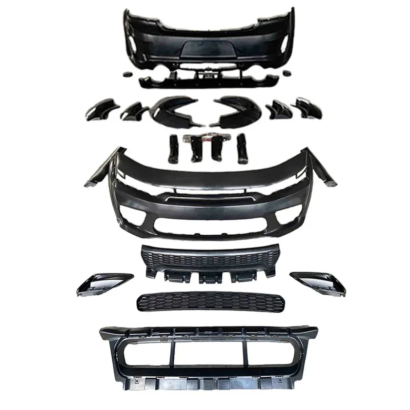 

Передний задний бампер Hellcat, широкие расширители в сборе, модернизированный полный комплект кузова 2015-2023