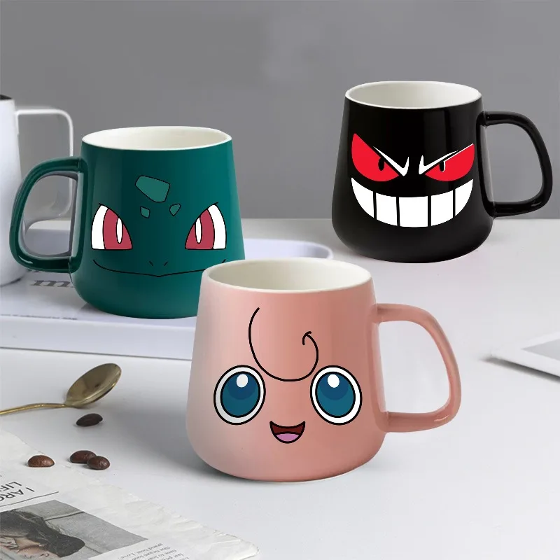 كارتون جينجار كوب سيراميك 400 مللي بوكيمون بيكاتشو فناجين قهوة أكواب شاي حليب لطيف جيجليبف درينكوير لمكاتب المدارس المنزلية #6