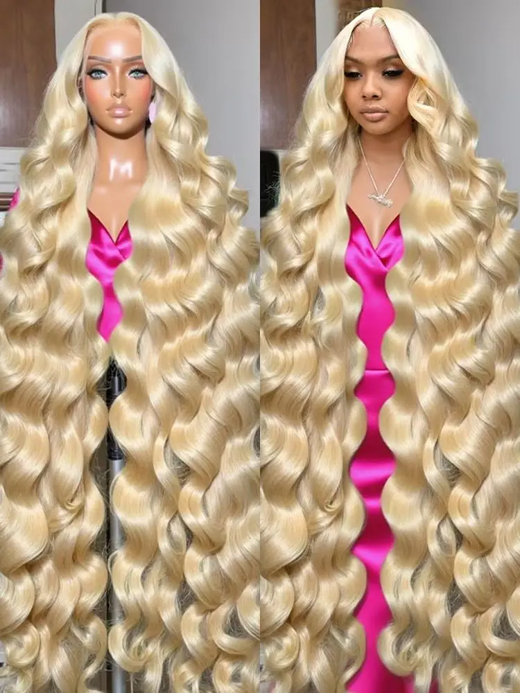 28インチ 613 ハニーブロンド ボディウェーブ 250密度 13x4 HDレースフロント人毛ウィッグ 13x4 HDレースフロントウィッグ 女性用