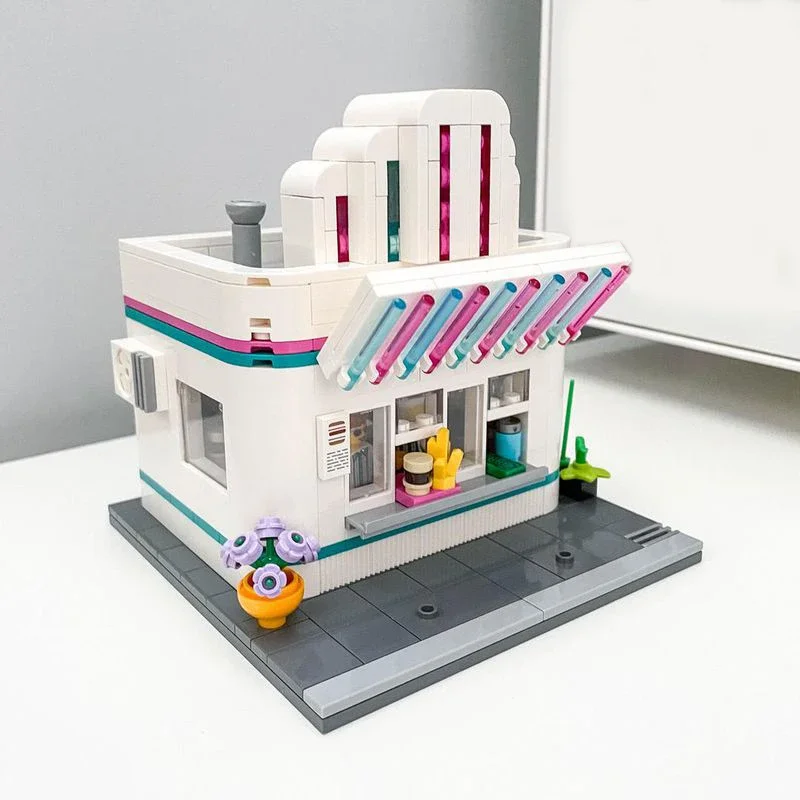 symoc Architettura Street View Building Blocks Negozio Negozio Casa Modello Mattoni fai da te Regalo di Natale Tovs per bambini