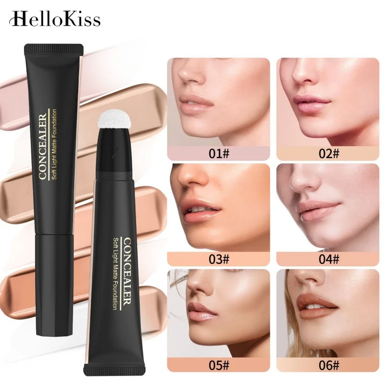 Six-Color Concealer Oil Control Smear-Proof Makeup Liquid Foundation Waterproof and Moisturizing Isolation Makeup Swab Makeup