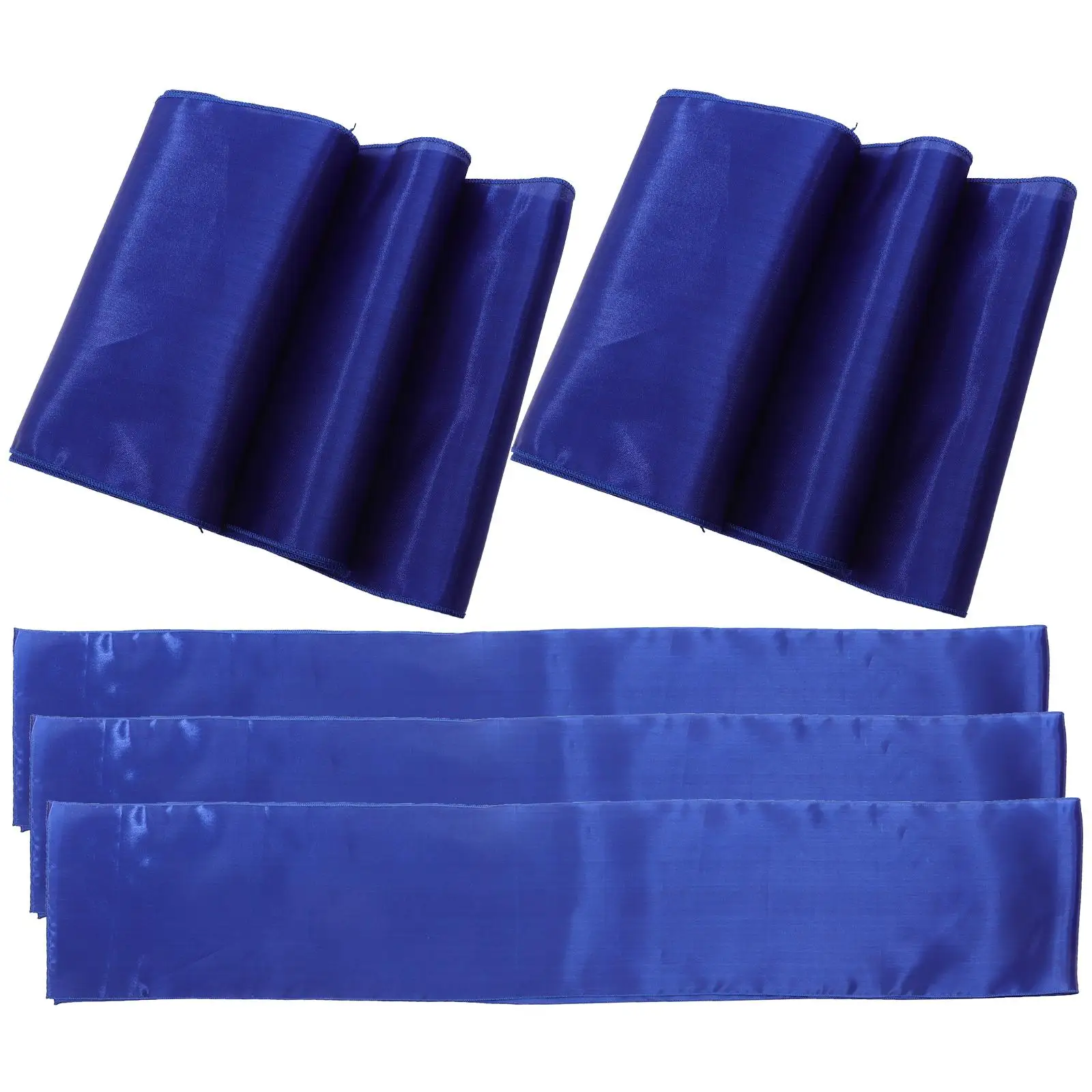 

5 Pcs Blue Polyester Table Runner Decorative Tablecloth for Dining Room Hotel Party Wedding Home Decor Reusable