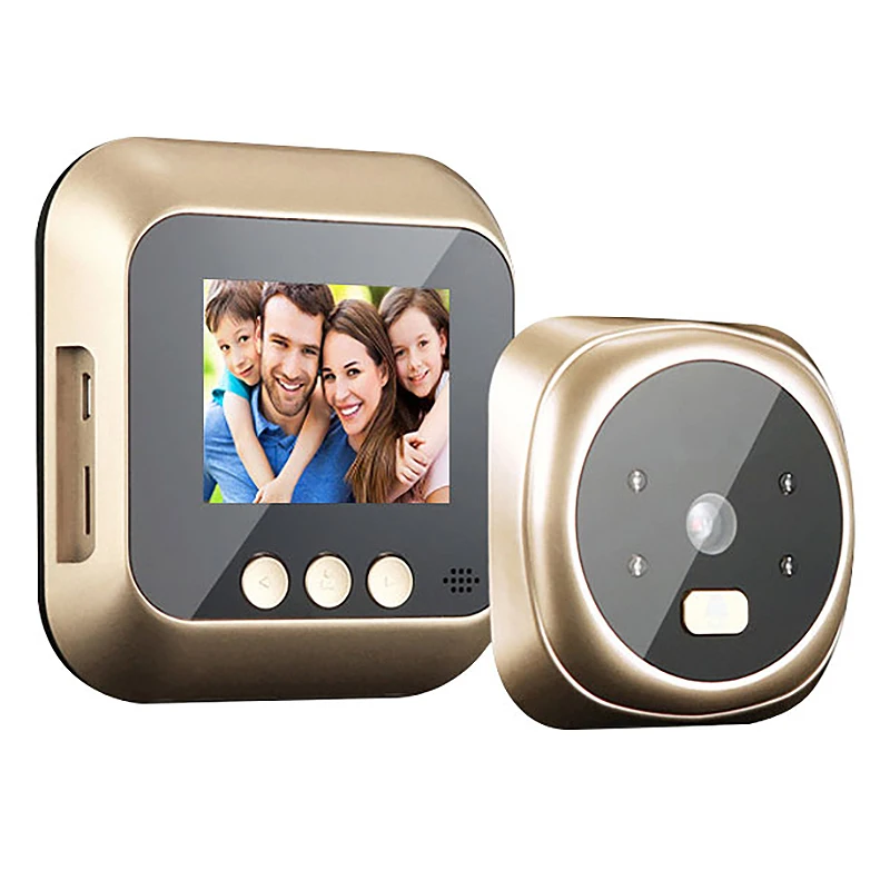 

ABSS-камера дверного звонка 1080P домашний умный дверной звонок охранная дверная камера-глазок с 2,4-дюймовым экраном высокой четкости