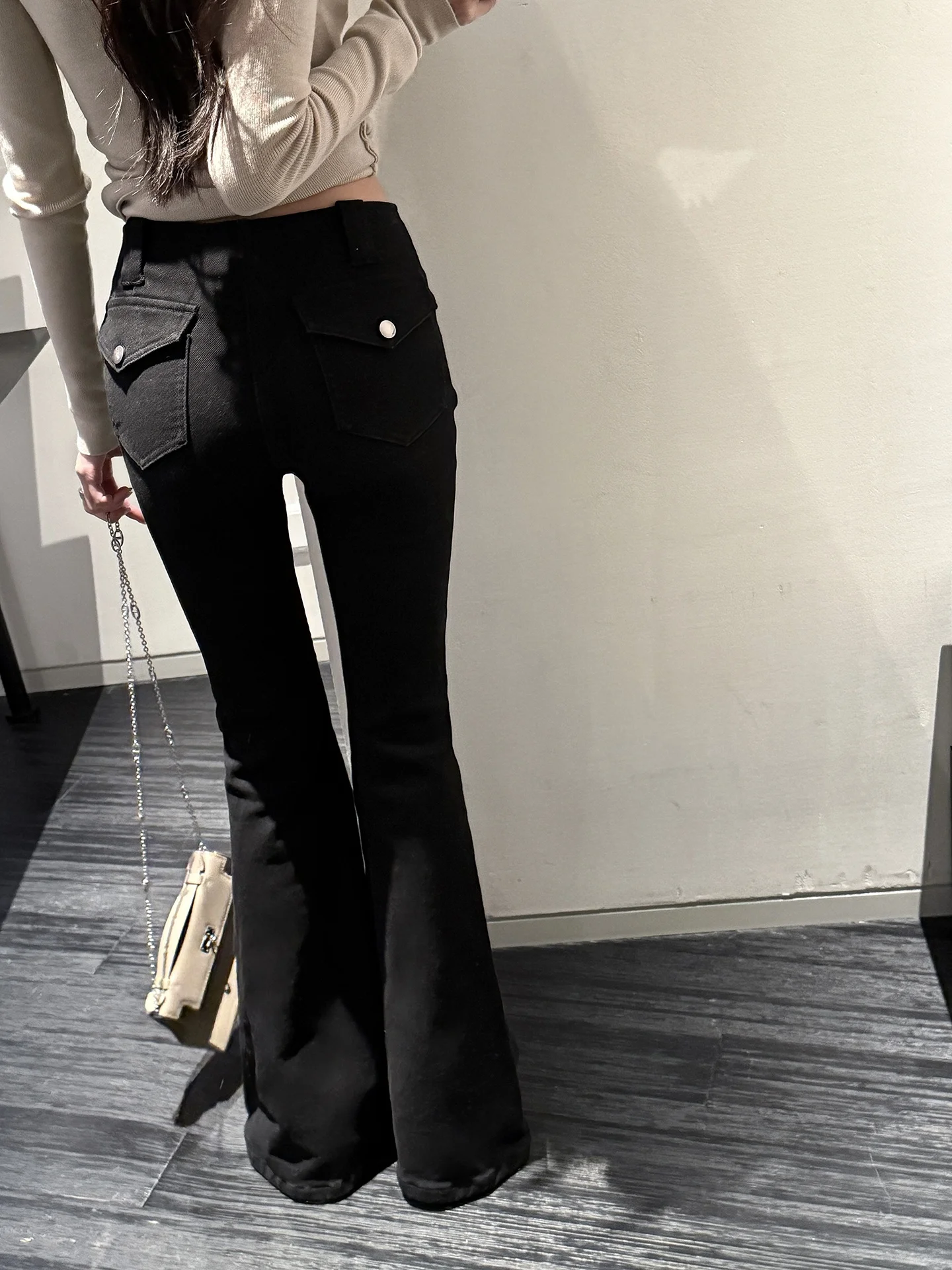 

Bla Slim Fit Micro Flared Jeans Women's Spring Autumn New Sle Butt Lifting Leg Lengthening Pants Cotton l Waist