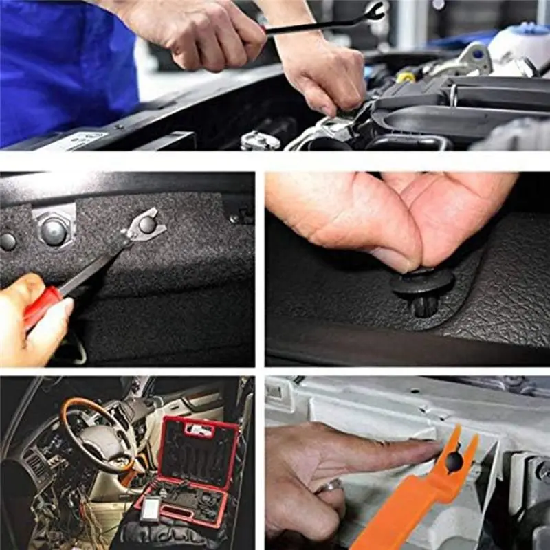 925 PCS Car Bumper Retainer Clips Plastic Rivets Fasteners Handle Rod Clip As Shown Plastic Auto Push Pin Rivets Set-X67A