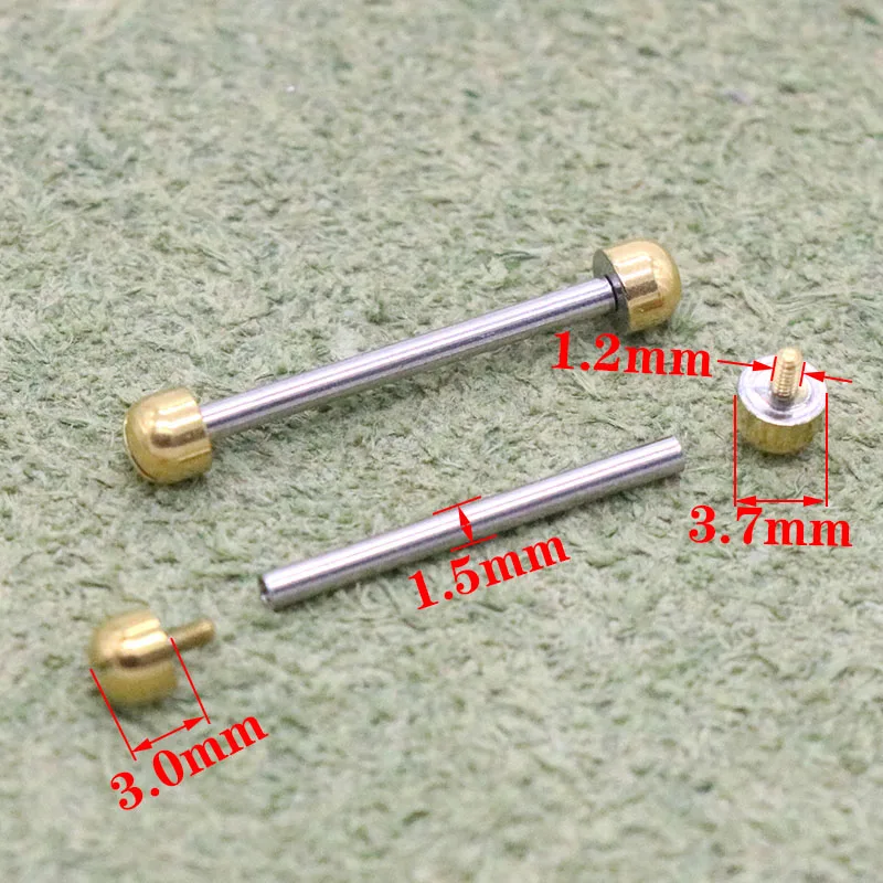 Accesorios de reloj para Versace, tornillo de una palabra, interfaz cóncava, eje de banda de reloj, varilla de enlace de oreja de oro rosa