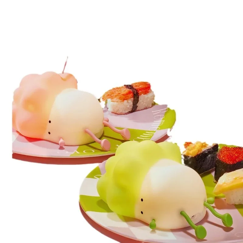 60 قطعة/السلع جديد صغير حفلة الخضار بات جو الكرتون ضوء غرفة نوم لينة ضوء النوم حماية العين سيليكون ليلة مصباح