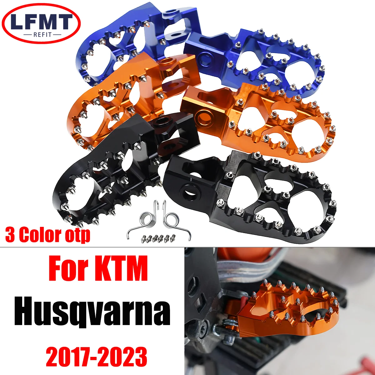 

Footrest Foot Pegs Footpegs Rests Pedals For KTM XC EXC SX Husqvarna 125-501 TX/FX/TC/FC 2017-2022(Except 2022 ROCKSTAR EDITION)