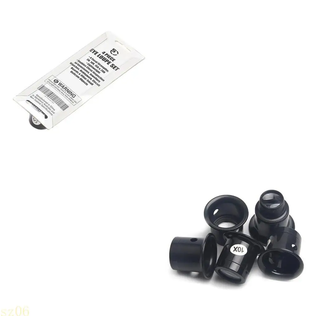 Q2Q4 Eye Magnifier Loupe Glasses for Jewelers Circuit Watch 5X10X 15X 20X