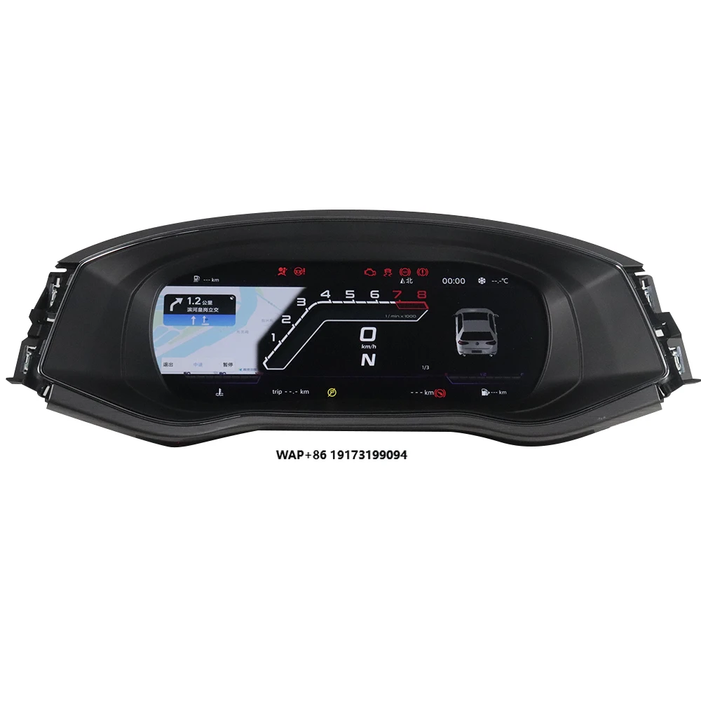 Panel Instrumen Digital 12,3 Inci untuk Passat 2016-2017, Odometer Mobil, Panel Dasbor, Speedometer LCD, Pemutar Multimedia