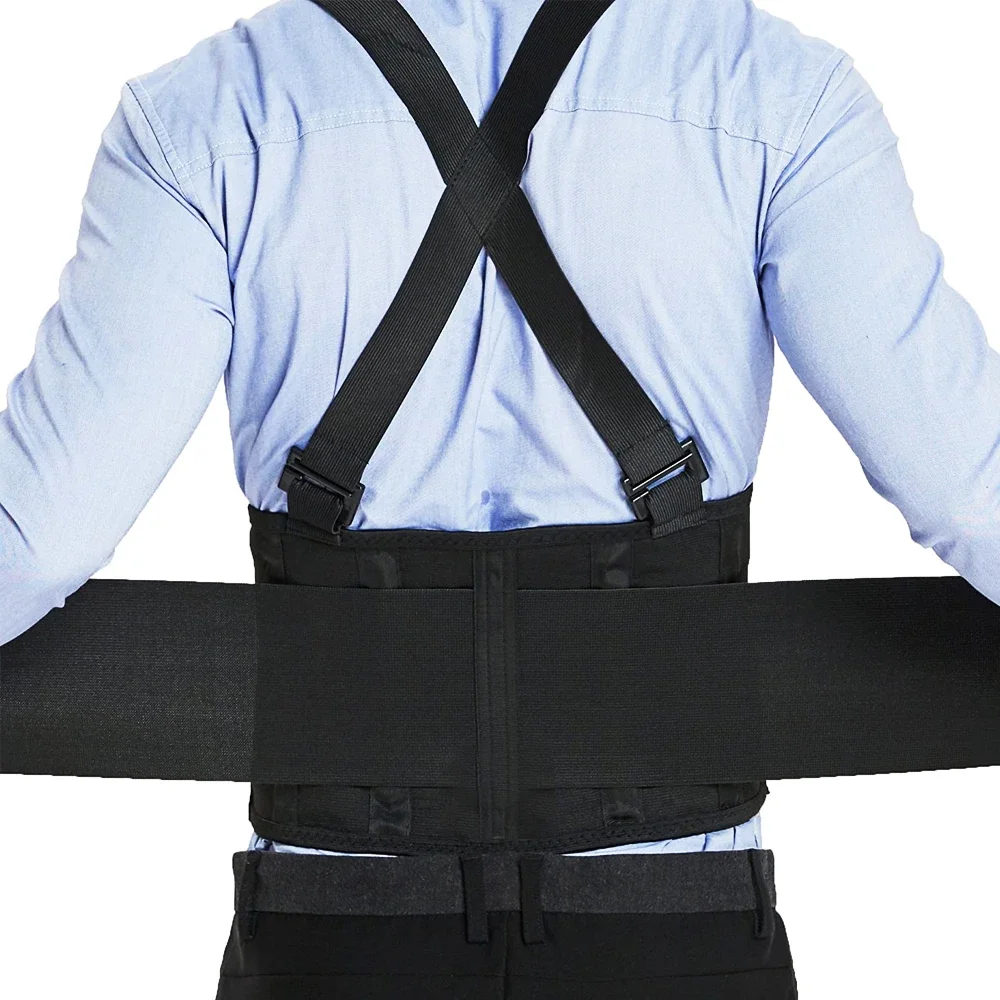 Back Brace Men Women Lumbar Support for Heavy Lifting Lower Back Support Belt with Removable Suspenders-Adjustable Back Belt