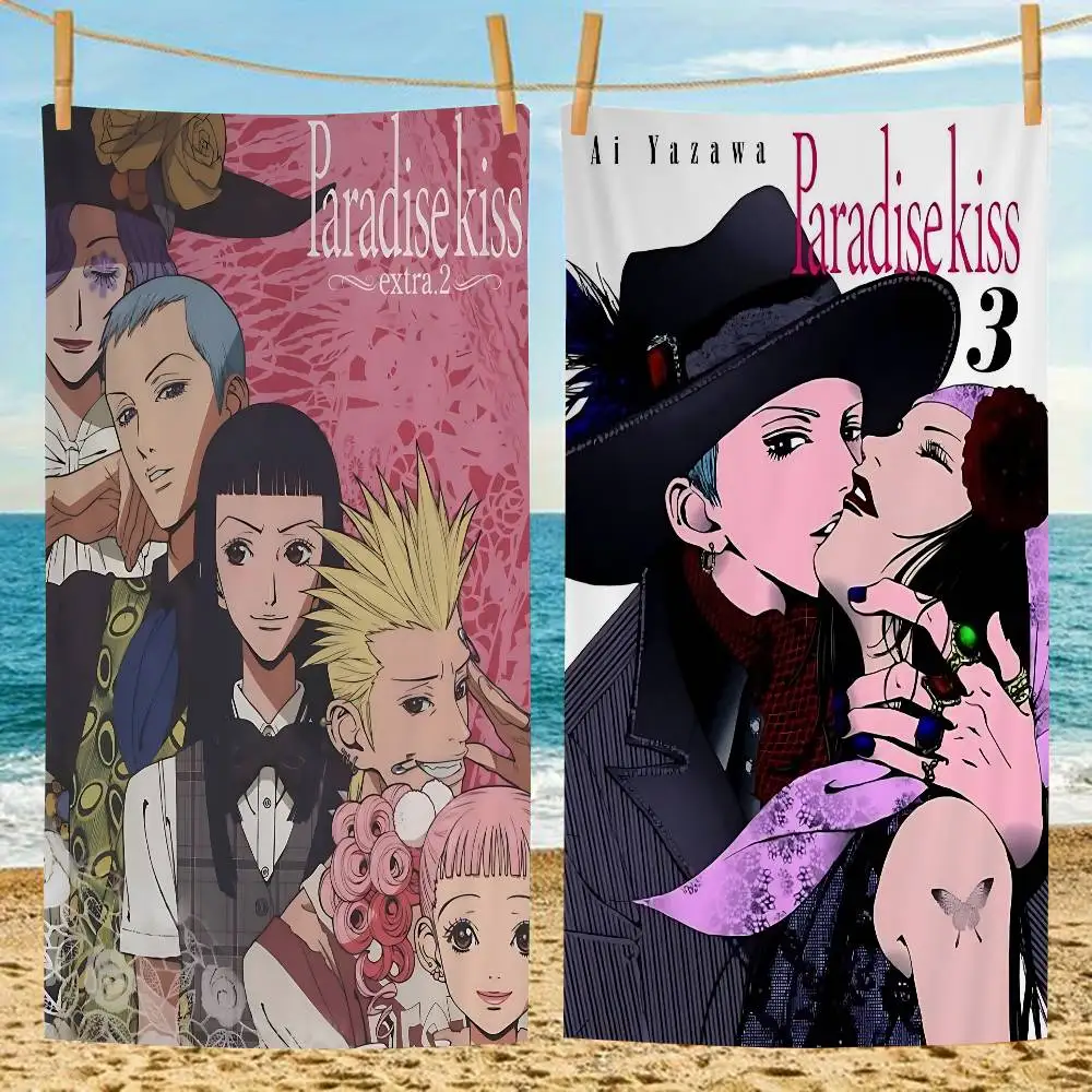 Anime P-Paradise Kiss Shoujo Manga Beach Towel Bath Towels for Microfiber Quick Dry Custom Sand Free Beach Yoga Spa Gym Pool