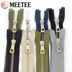 2/5 pezzi Meetee 35-85 cm 5 #   Cerniere in metallo Cerniera con chiusura automatica aperta per cucire giacca cappotto Zip Accessori abbigliamento fai da te Strumento su misura