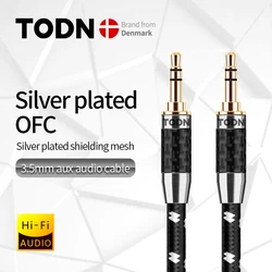 TODN-Cable auxiliar Jack de 3,5 MM a 3,5 MM, Cable de Audio, Conector de altavoz para iPhone, ordenador, altavoz de coche para iPad, Huawei y Xiaomi