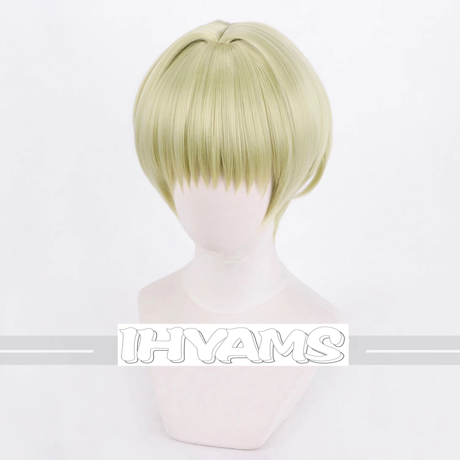 Peluca de Cosplay Shalnark, pelucas cortas verdes, pelo sintético resistente al calor, peluca de disfraces de Anime para mujeres y hombres + gorro de peluca