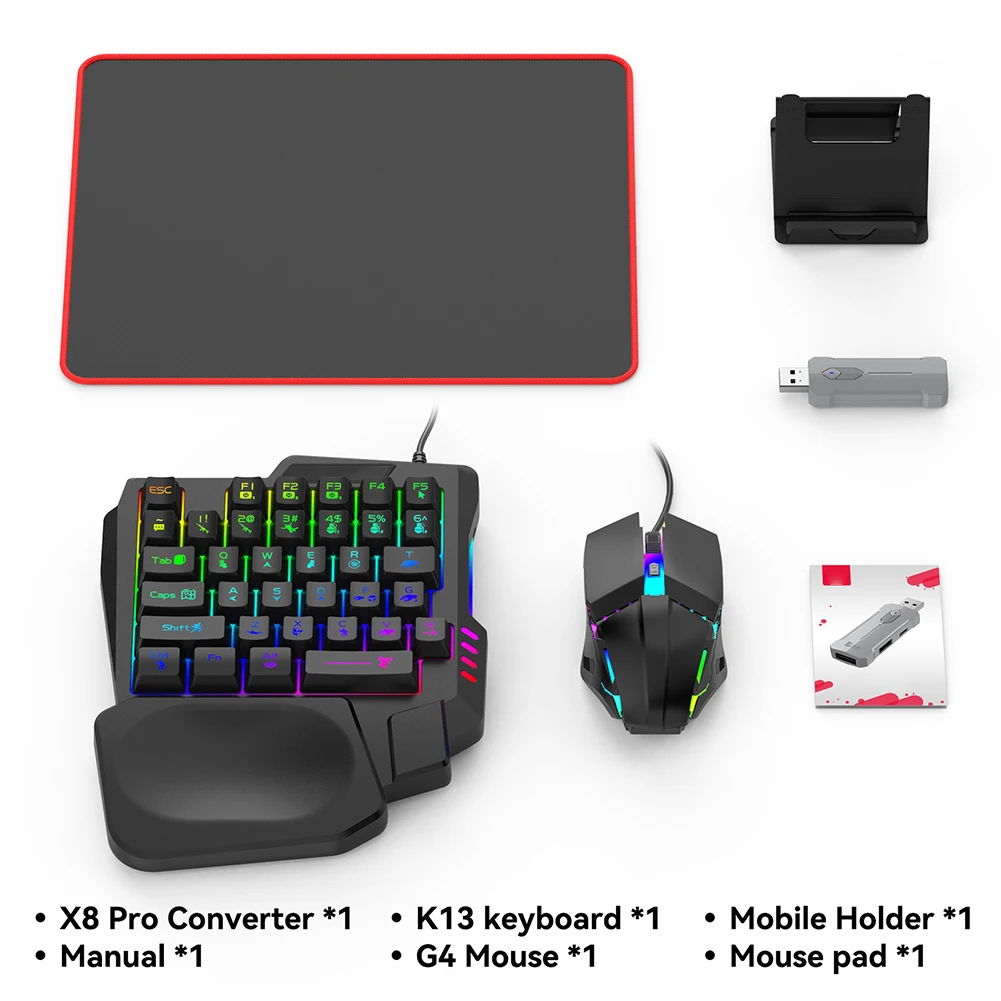 5 em 1 conversor de jogo móvel teclado mouse conjunto de jogos bluetooth 5.3 conexão teclado mouse conversor de jogos para android ios