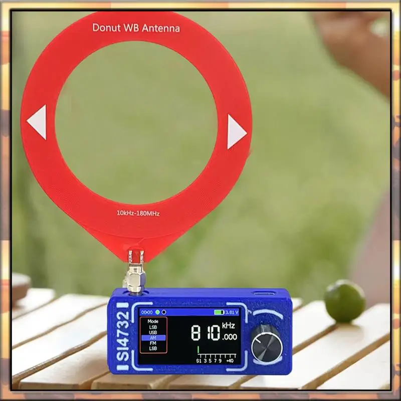 

AS59 SI4732 Вседиапазонный радиоприемник 0,5-108 МГц FM AM SSB LSB USB ESP32-S3 Радио SW MW VHF Радио с антенной Синий