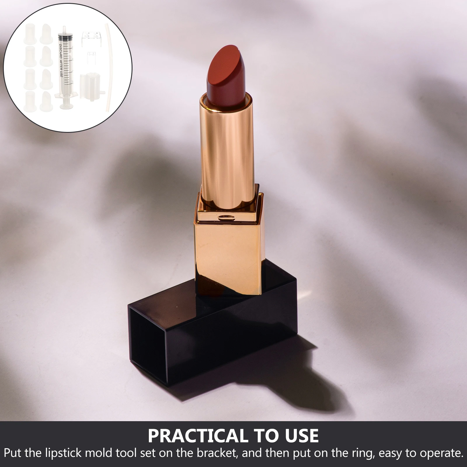 

DIY Lipstick Making Kit Convenient Lip Cream Mold Silicone Gel Women Cream Crafting Tools for Homemade Practical Gifts