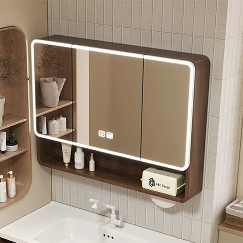 Mirror Toilet Bathroom Cabinet Shelves Corner Space Saver Design Modern Cupboard Chinese Style Archivadores Home Decoration view 3