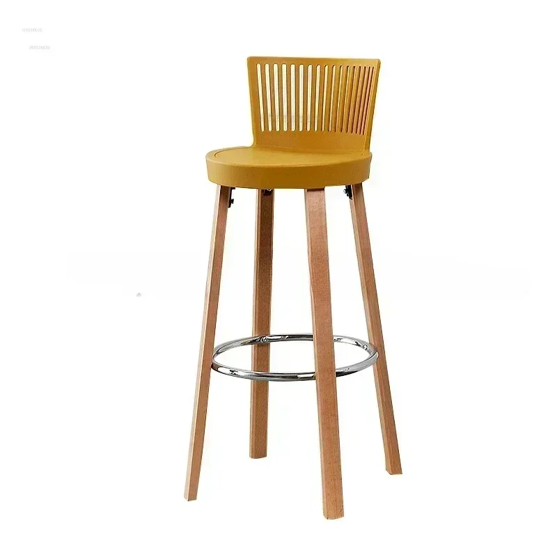 

Nordic Bar Stools Chairs Kitchen Furniture Creative Personality Bar High Bar Chair Designer Backrest Chairs for Living Room