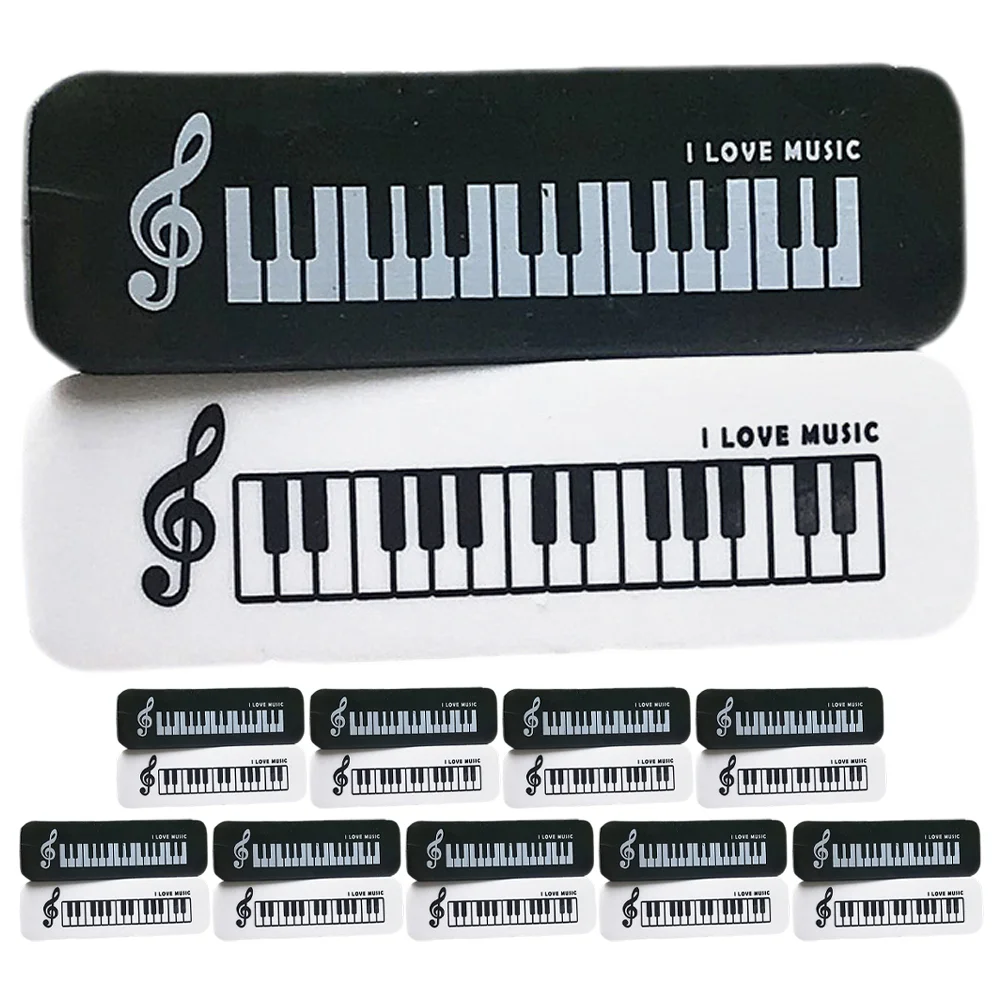 

20 Pcs Eraser Funny Erasers Reward Small Piano Students Shaped for Home School Stationery Homework