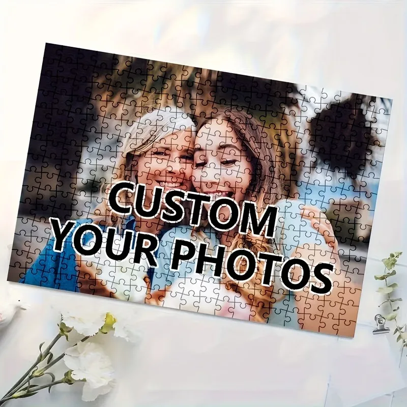 35/300/500/1000pcs Personalized Custom Photo Puzzle Family Photo Pet Day Pet Lovers' Birthday Gifts