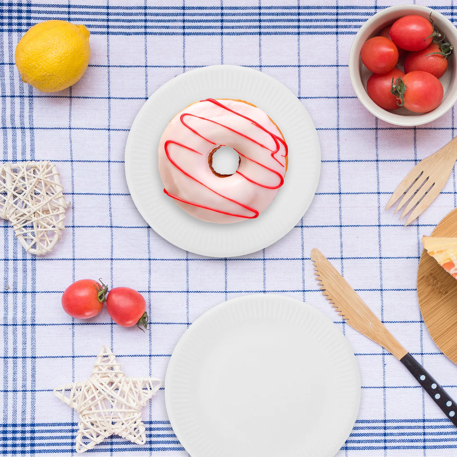 50Pcs Paper Plates Durable Party Supplies Birthday Dinnerware Dessert Convenient Disposable Paper Party Supplies
