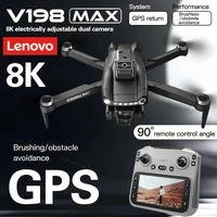 Dron Lenovo V198MAX con láser para evitar obstáculos, fotografía aérea 8K, cámara HD profesional 5G, cuadricóptero plegable sin escobillas.