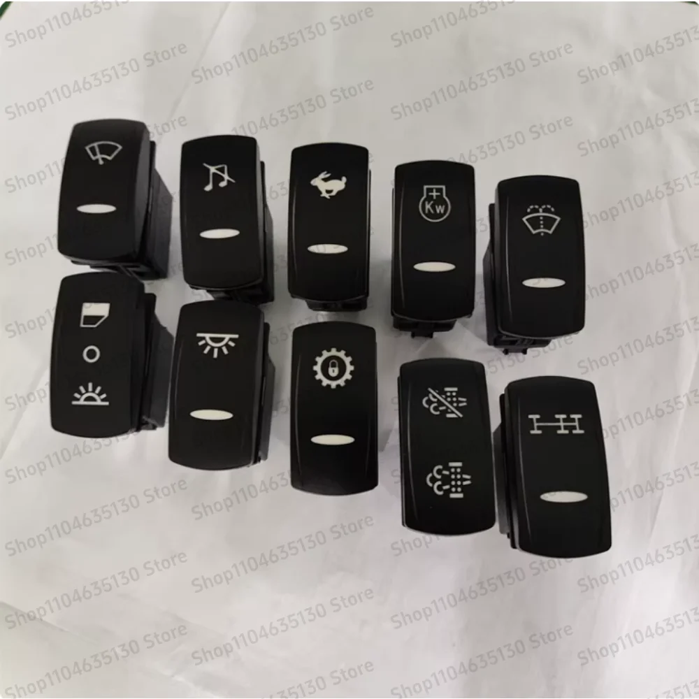 2PC For Volvo Lingong Excavator Accessories 480D/220D380 Wiper Headlight Switch Idle Switch Button