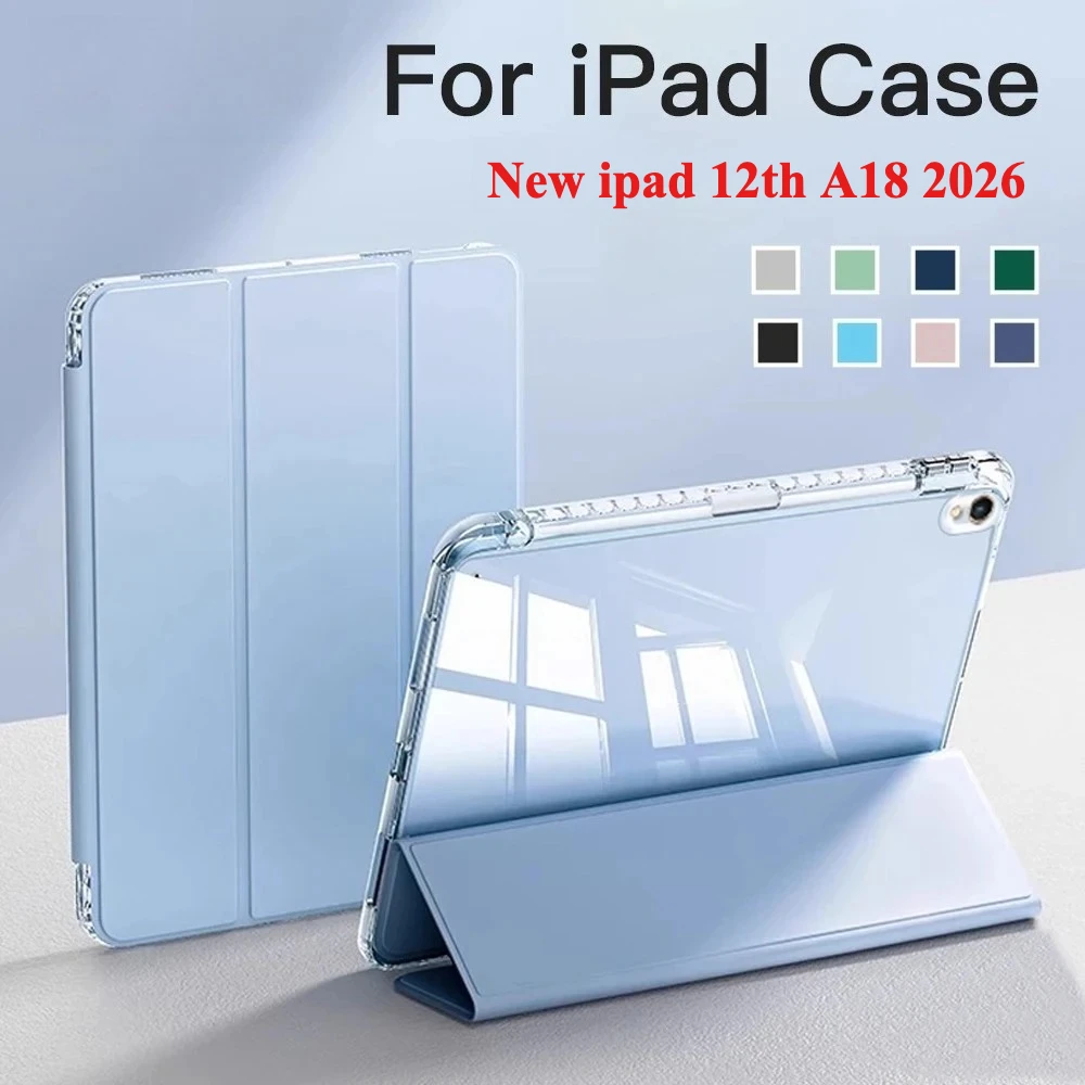 Standfeste Stifthalter-Tablet-Hülle für iPad 12. A18 11. A16 M5 M4 Pro Air 11 13 12.9 M3 M2 Air 4 5 2025 Mini 7 6 8.3 Cover