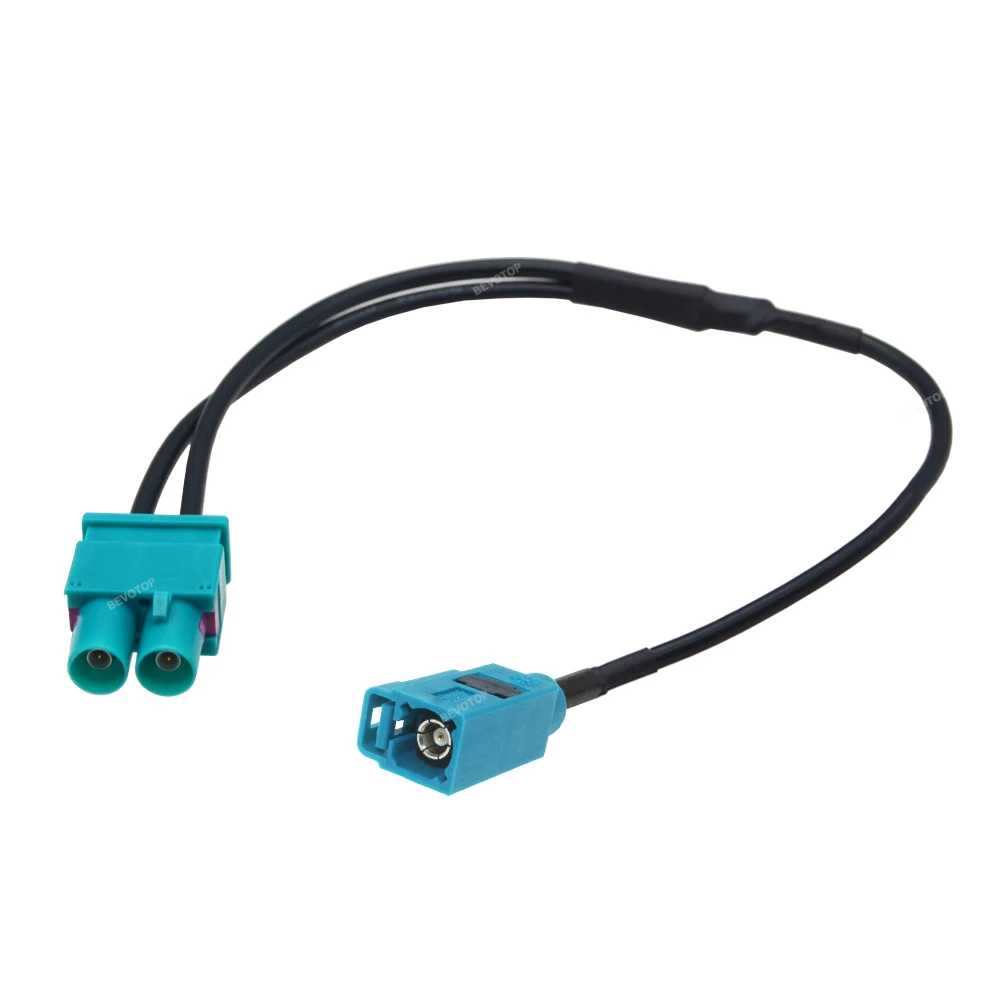BEVOTOP Fakra Z Female to Twin FAKRA II Z Male Plug Car Radio Antenna Cable Adapter Car Accessories for Volkswagen/Skoda/Audi