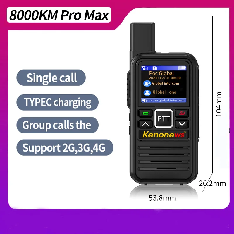 

5000KM Ultra Long Range Walkie Talkie Rechargeable Call Two Way Radios for Outdoor Indoor Car Taxi