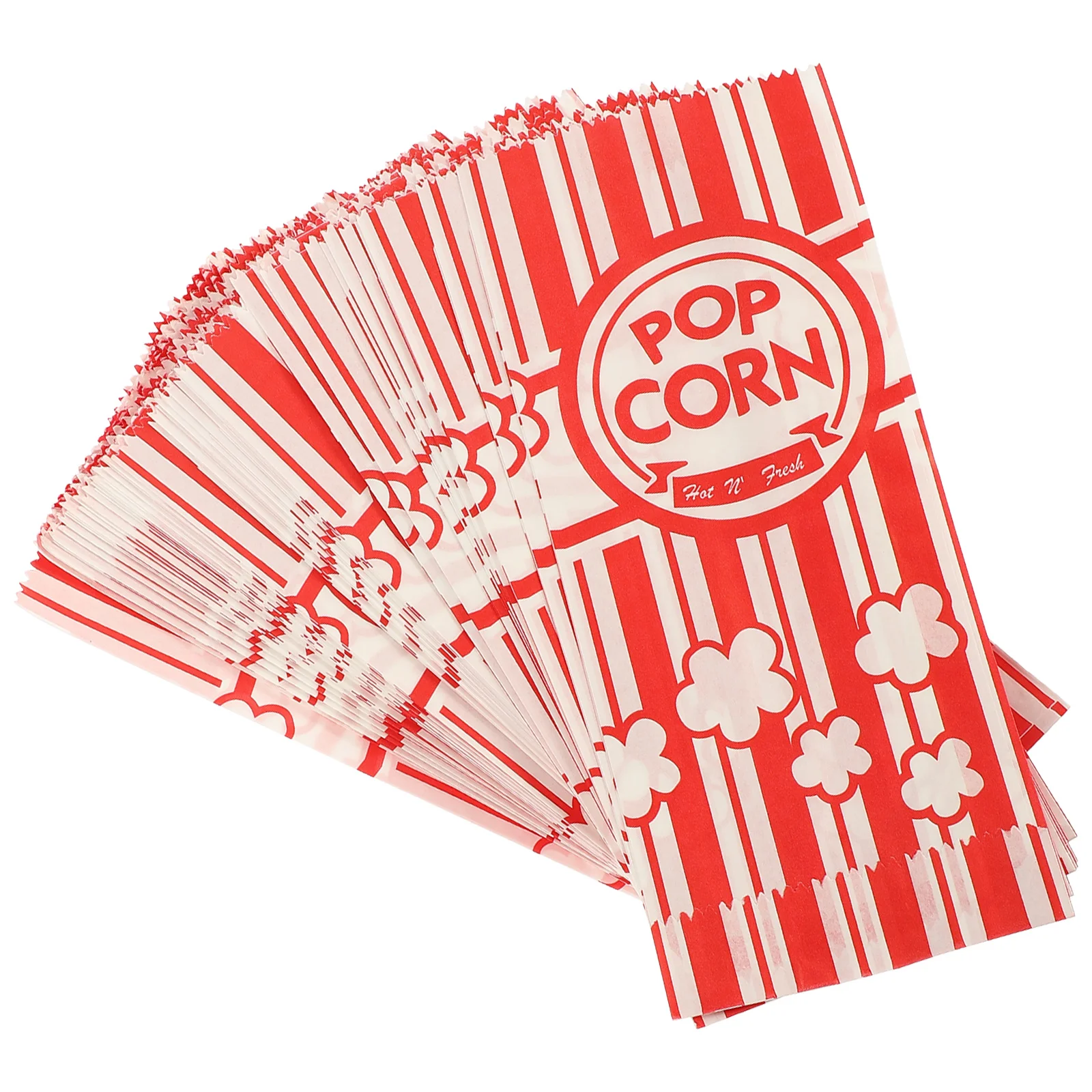 100 Pcs Popcorn Packaging Bag Bulk Candy Clear Cellophane Bags Paper Pencil Treats Individual Small Child Container Mini