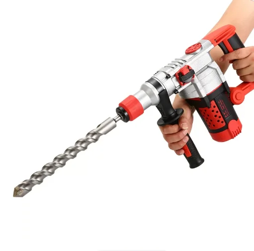 220V 2 IN 1 Electric Hammer Demolition Drill Multifunctional Industrial Impact Drill for Concrete