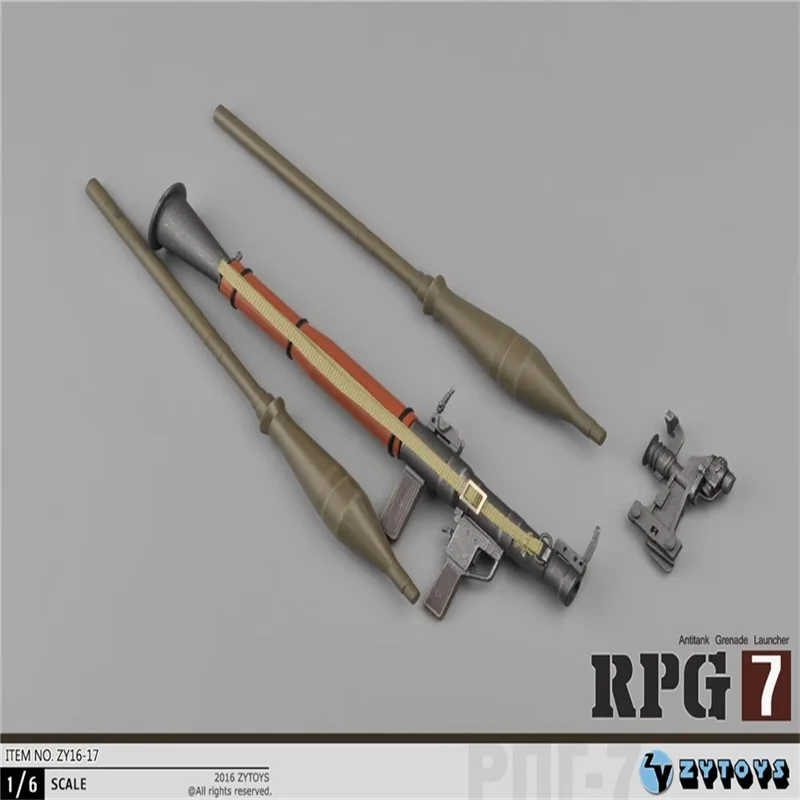 ZYTOYS ZY16-17 1/6 군인 장면 장난감, RPG-7 RPG 무기 플라스틱 하이 퀄리티 모델, 12 인치 액션 피규어, 재고 소장용