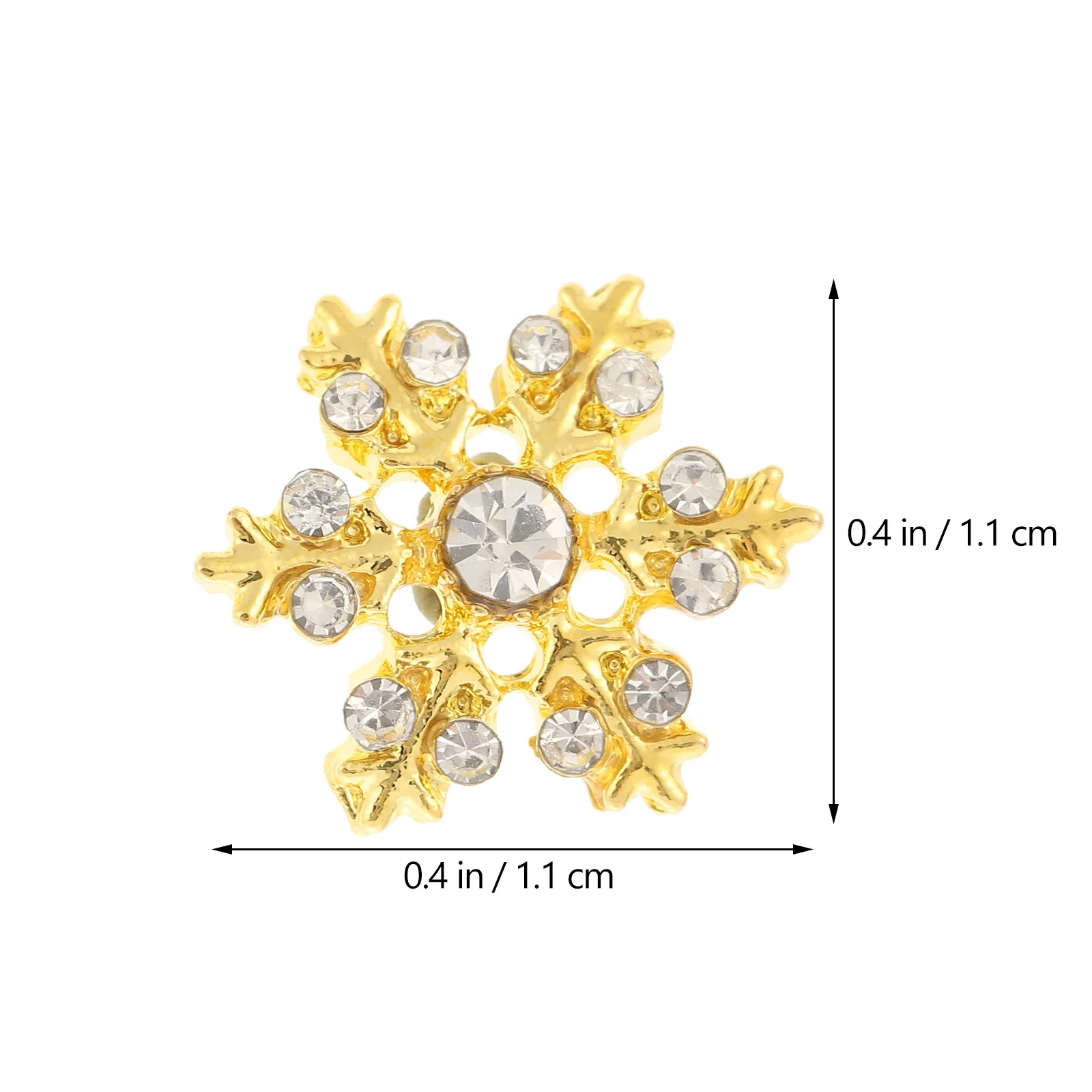 

40Pcs Stylish Snowflake Nail Decor Adorable Delicate Alloy Design for DIY Holiday Party Nail Art Wear-Resistant Decorative