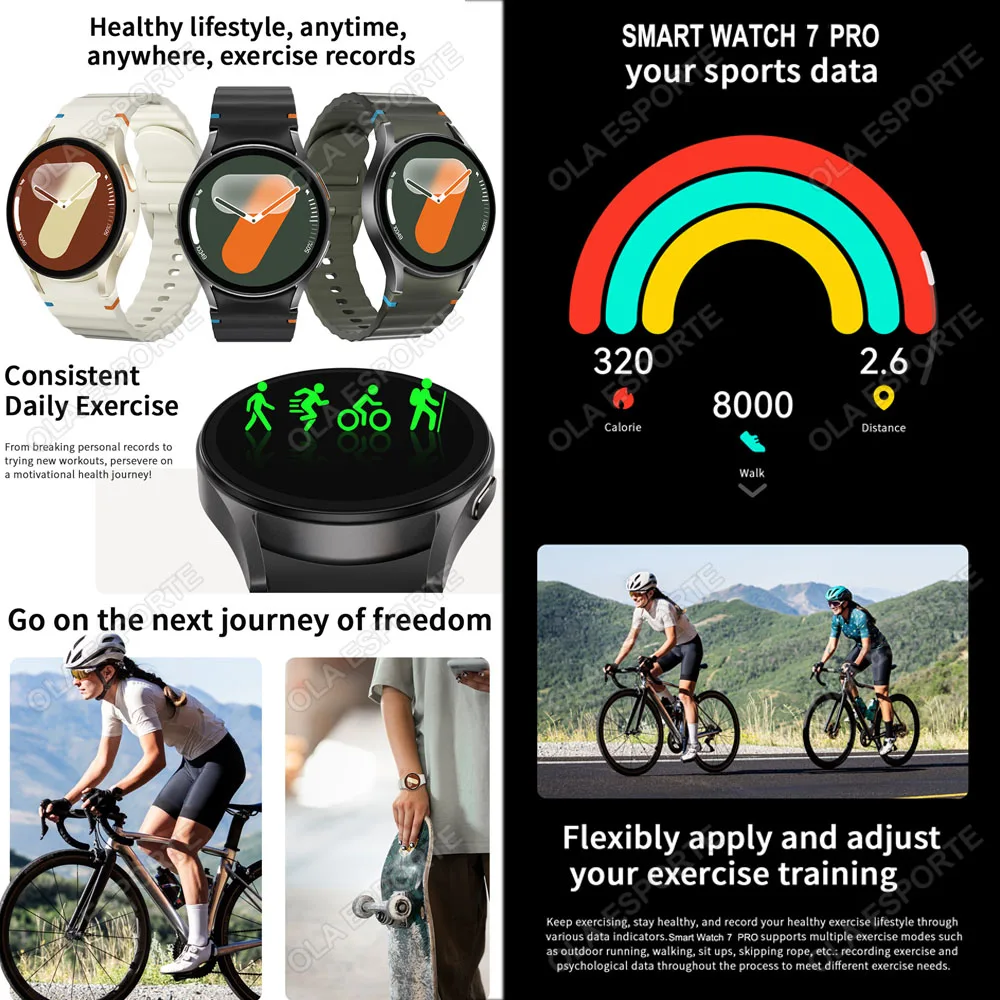 2025 New for Samsung Original Premium GPS smartwatch amoled Display bluetooth Call 3ATM Waterproof sports Smart watch Women men